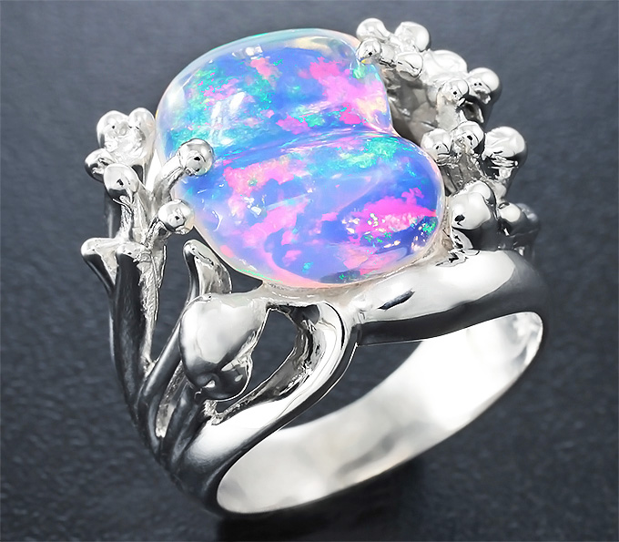 Серебро 925 Кольцо c эфиопским опалом