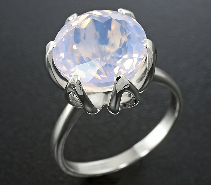 Серебро 925 Кольцо c лавандовым аметистом