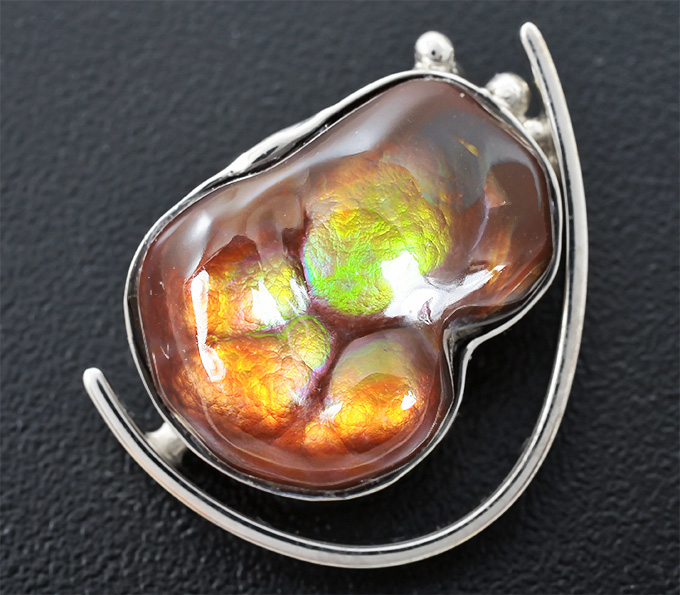 Серебро 925 Кулон с мексиканским огненным агатом