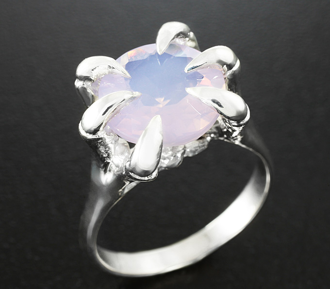 Серебро 925 Кольцо c лавадновым аметистом