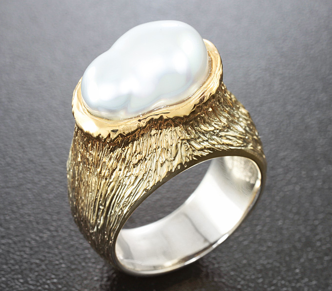 Серебро 925 Кольцо c жемчужиной