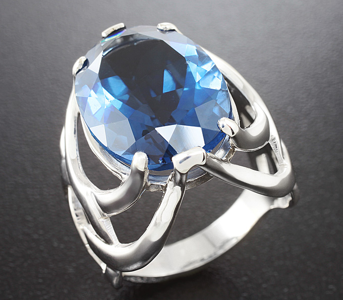 Серебро 925 Кольцо c флюоритом