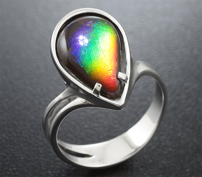 Серебро 925 Кольцо c аммолитом аммонита