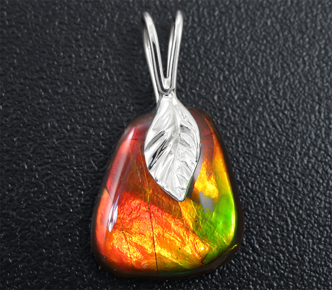 Серебро 925 Кулон с аммолитом аммонита