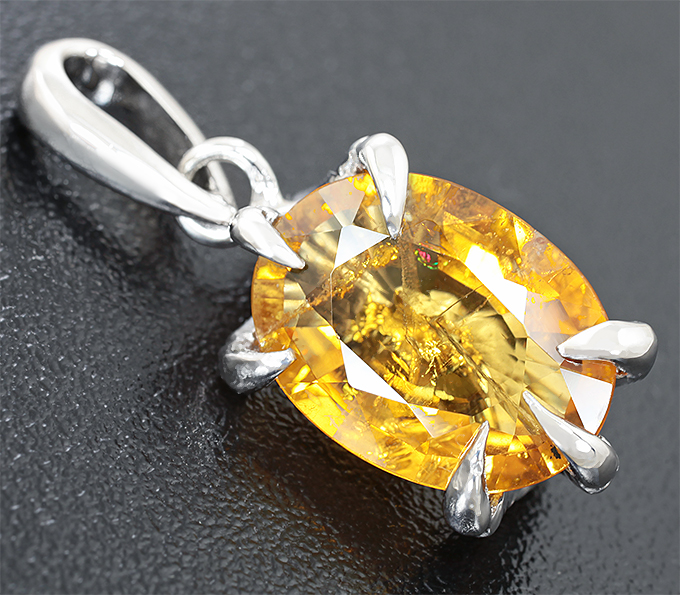 Серебро 925 Кулон с гелиодором