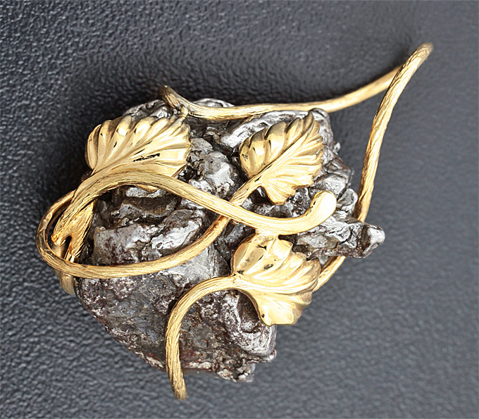 Серебро 925 Кулон с осколком метеорита Кампо-дель-Сьело