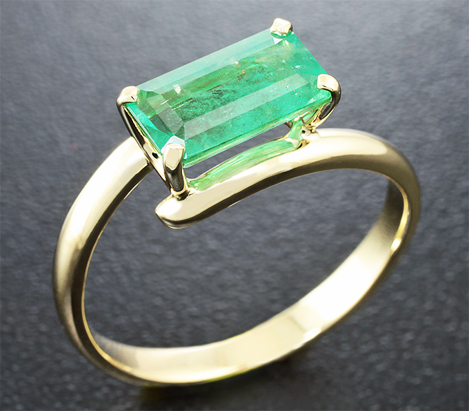 Золото Кольцо с изумрудом