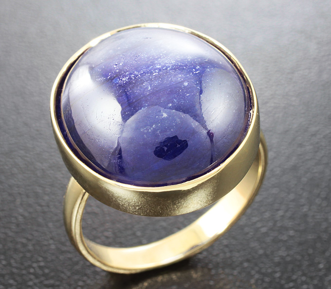 Золото Кольцо c сапфиром