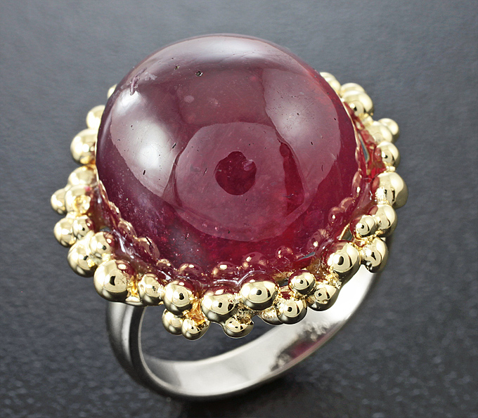 Золото Кольцо с рубином