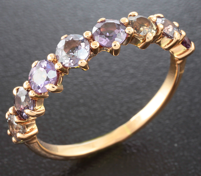 Золото Кольцо c гранатами