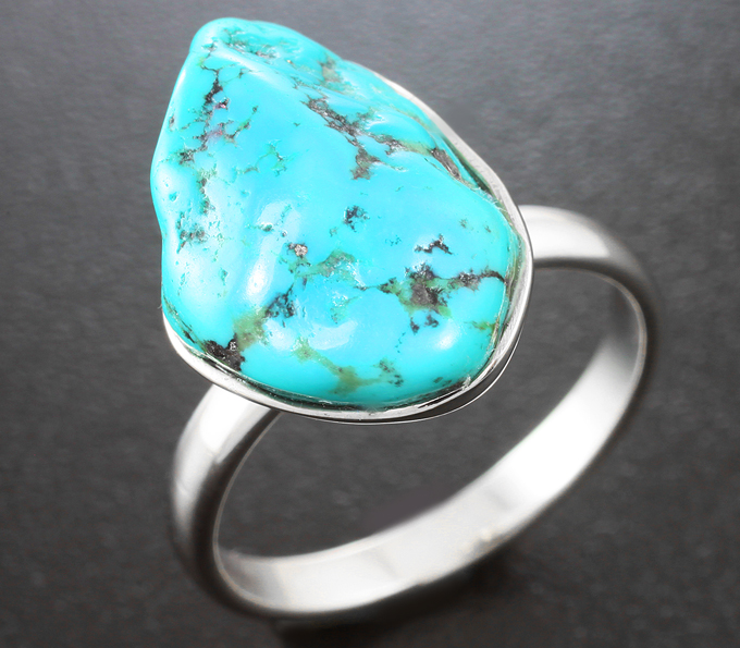 Серебро 925 Кольцо c аризонской бирюзой