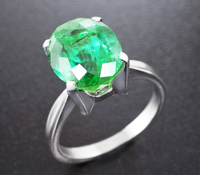 Серебро 925 Кольцо c полихромным турмалином