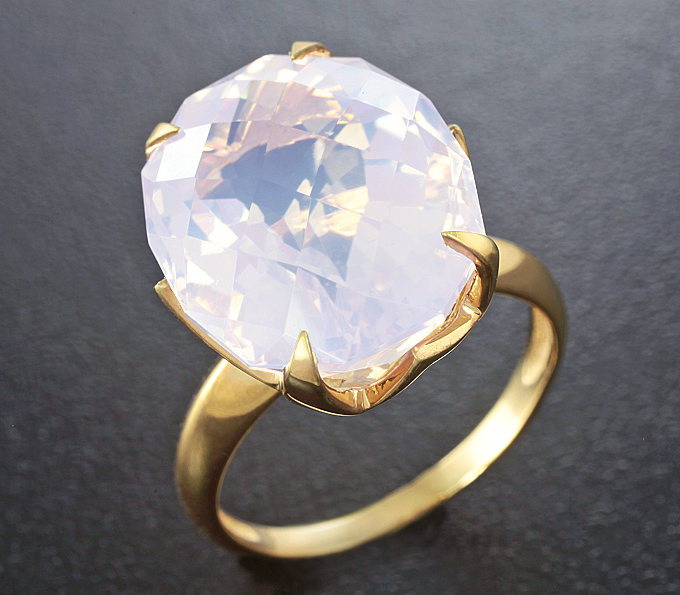 Золото Кольцо с лавандовым аметистом