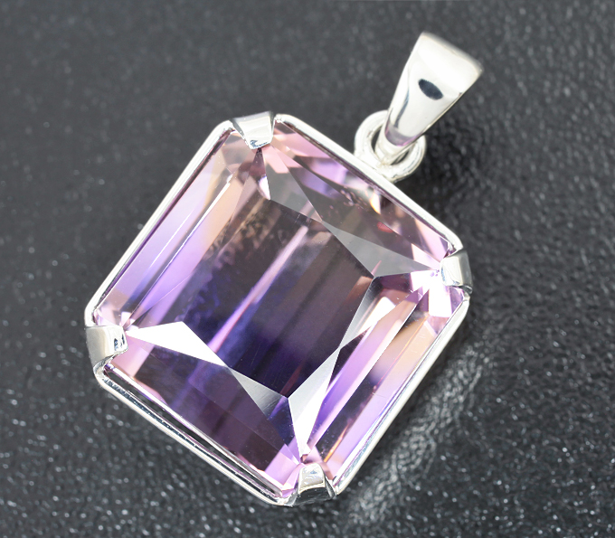 Серебро 925 Кулон с крупным аметрином