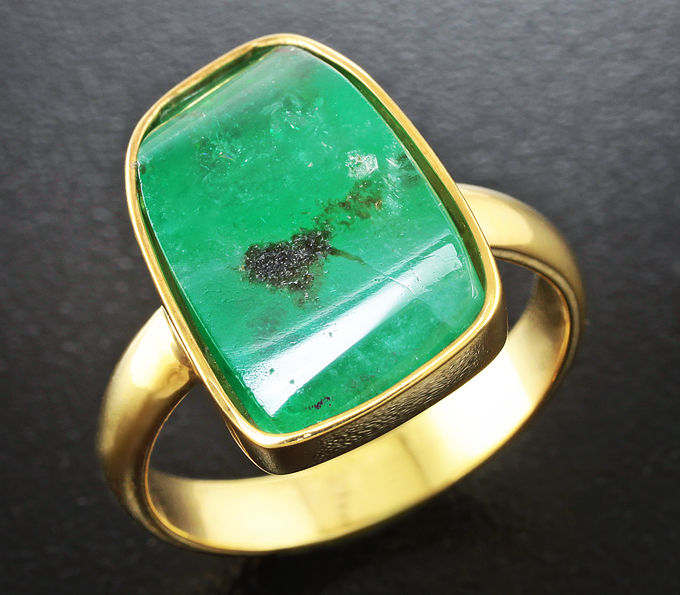 Золото Кольцо с уральским изумрудом