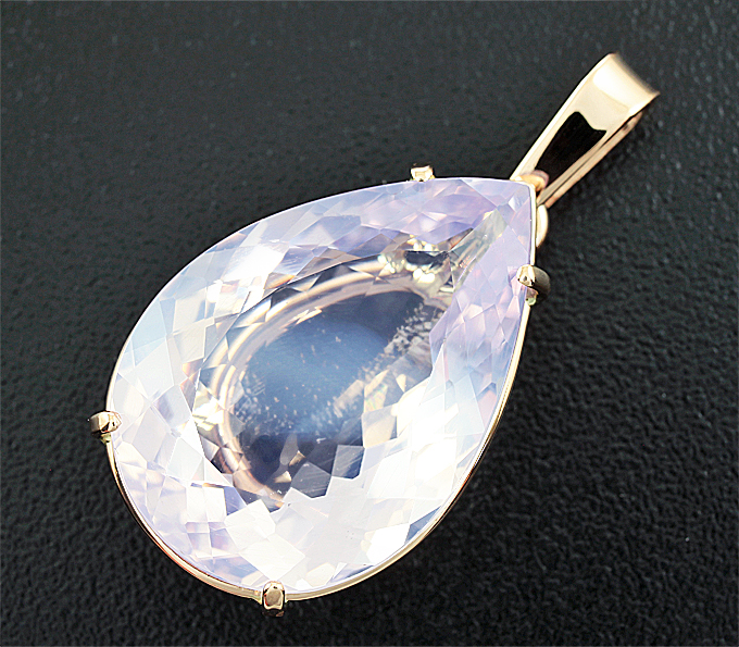 Золото Кулон с лавандовым аметистом
