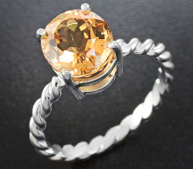 Серебро 925 Кольцо c морганитом