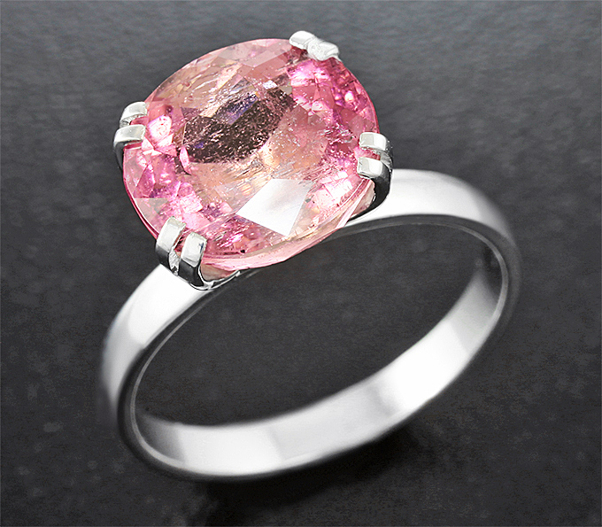 Серебро 925 Кольцо c полихромным турмалином