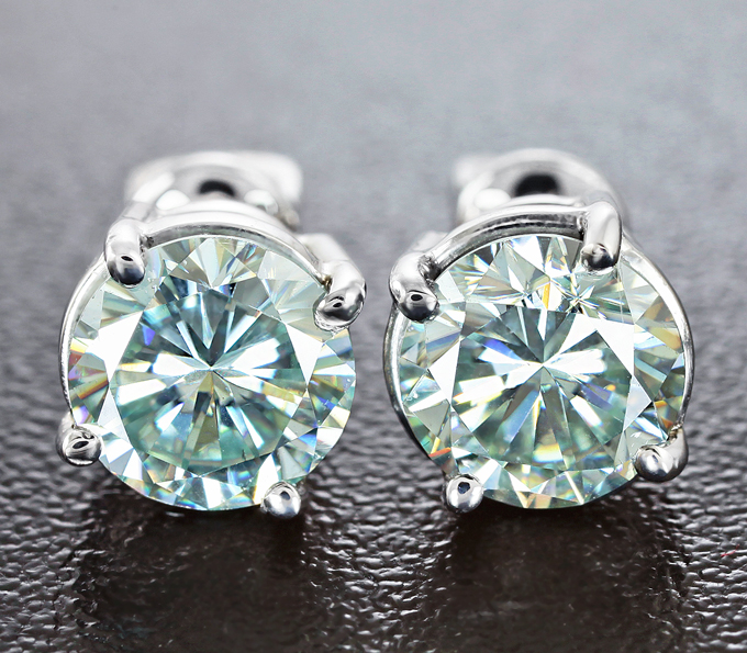 Серебро 925 Серьги с муассанитами