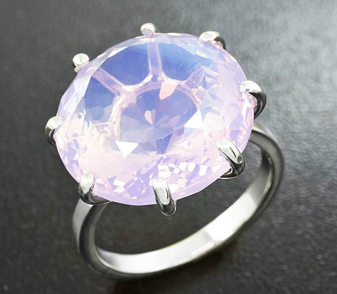 Серебро 925 Кольцо c лавандовым аметистом