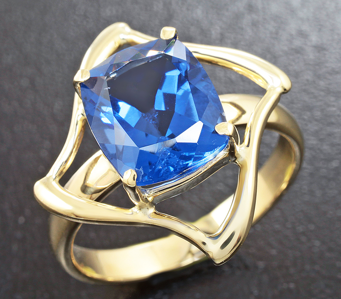 Золото Кольцо c флюоритом