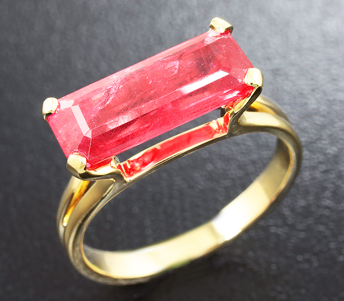 Золото Кольцо с родонитом