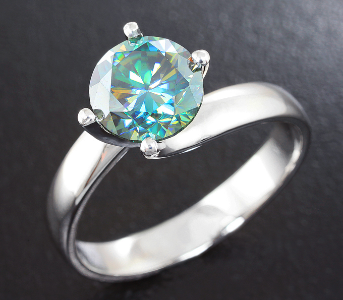 Золото Кольцо с муассанитом