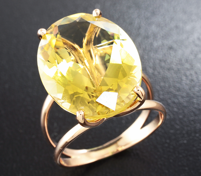 Золото Кольцо c андезином лабрадоритом