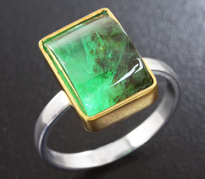 Серебро 925 Кольцо с уральским изумрудом