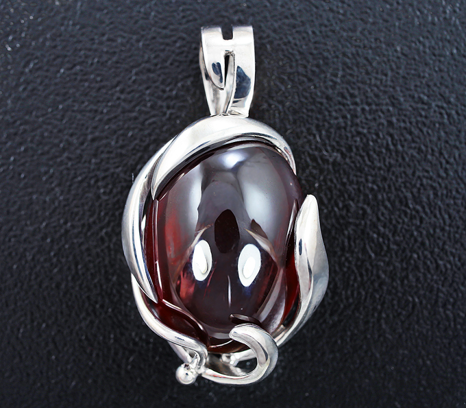 Серебро 925 Кулон с гессонитом гранатом