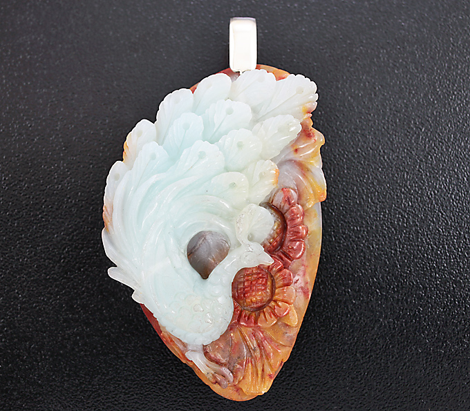 Серебро 925 Миниатюра-подвеска «Павлин»