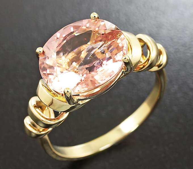 Золото Кольцо с турмалином падпараджа