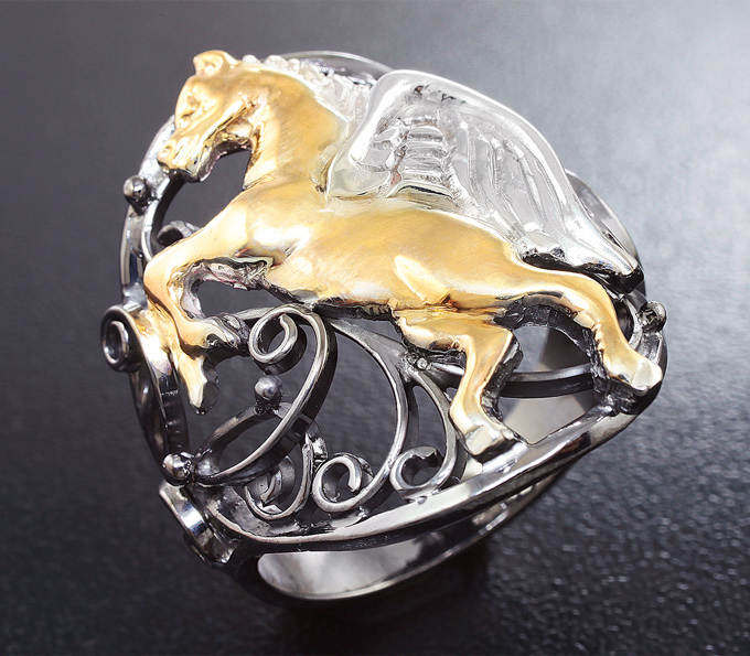 Серебро 925 Кольцо «Пегас»