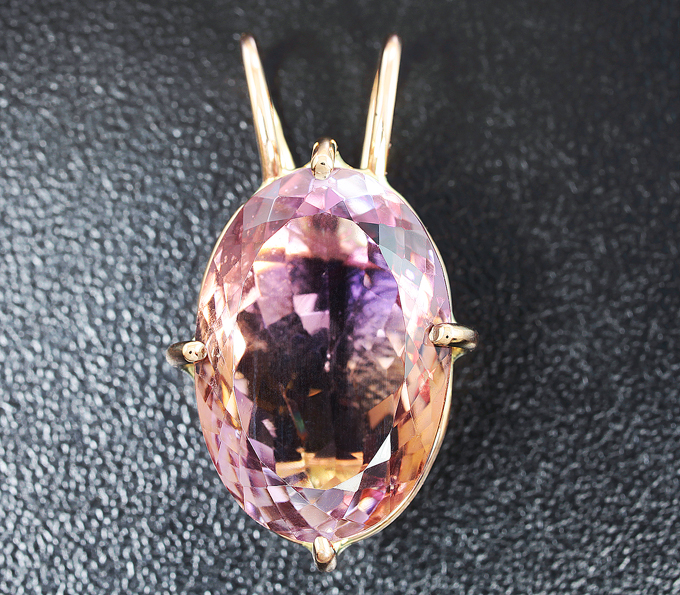 Золото Кулон с аметрином