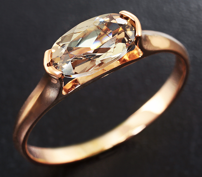 Серебро 925 Кольцо c аксинитом