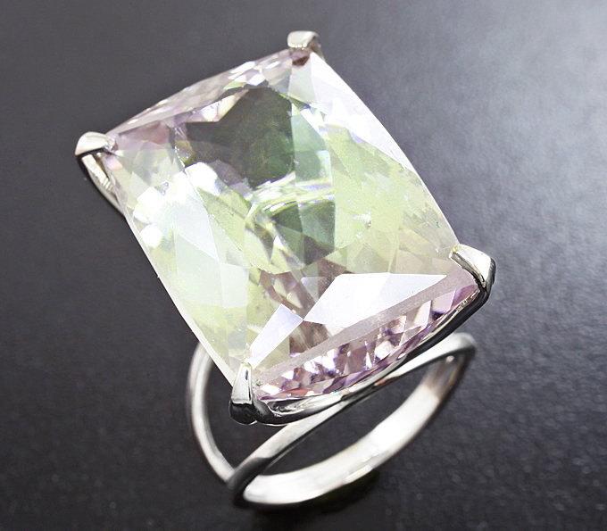 Серебро 925 Кольцо c крупным гидденитом