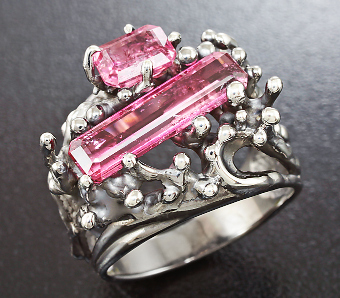 Серебро 925 Кольцо с рубеллитом