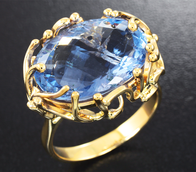 Золото Кольцо с флюоритом