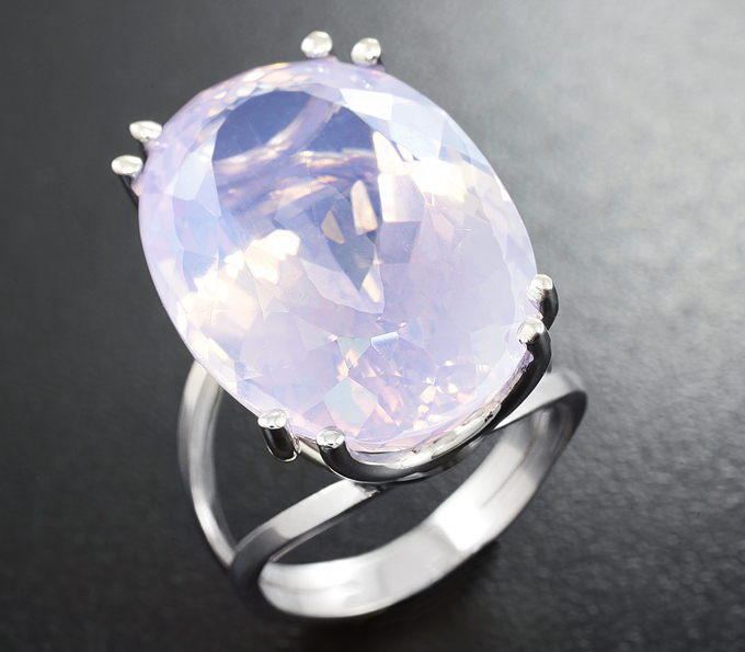 Золото Кольцо c лавандовым аметистом