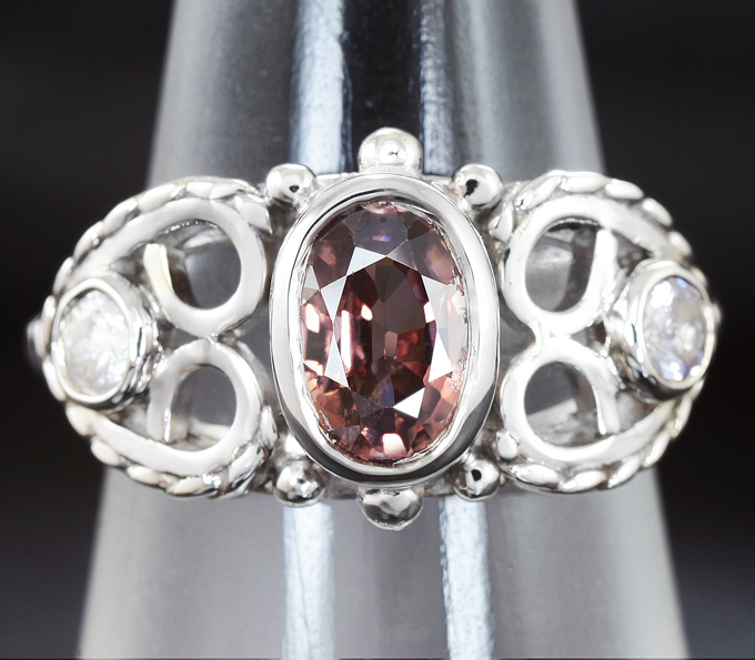 Серебро 925 Кольцо с цирконами