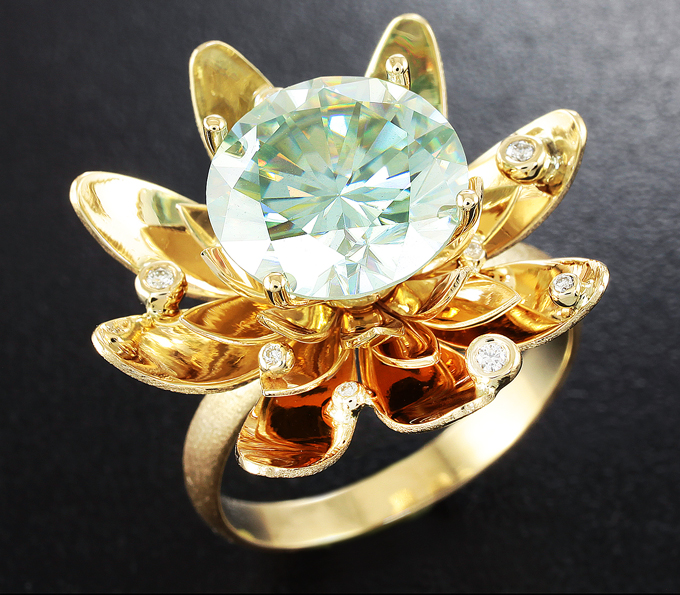 Золото Кольцо с бриллиантами