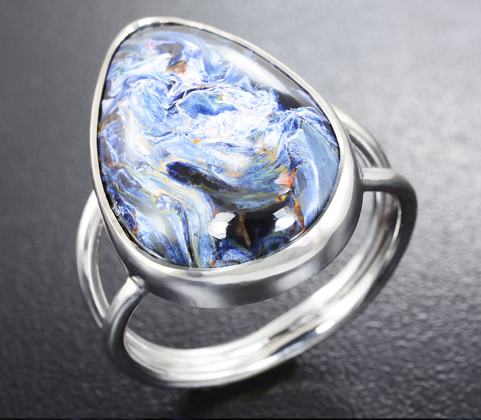 Серебро 925 Кольцо c петерситом