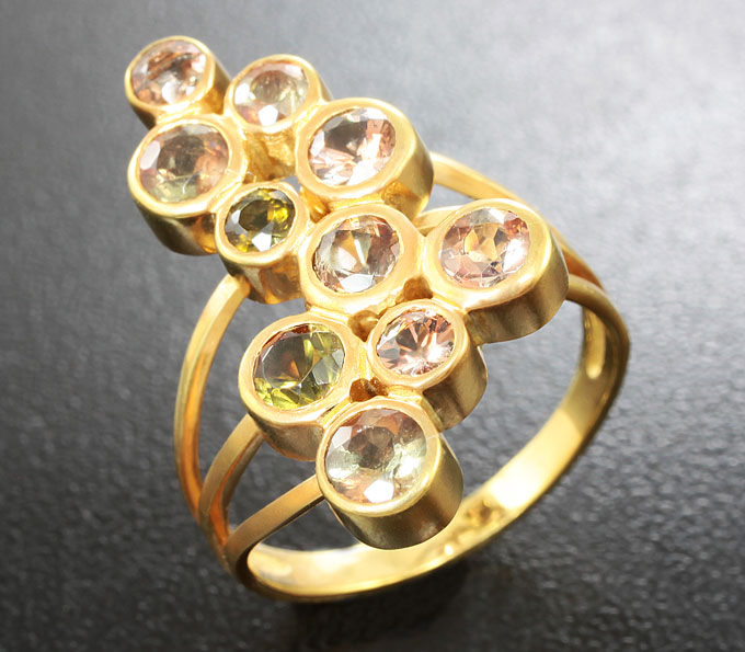 Серебро 925 Кольцо c андалузитами