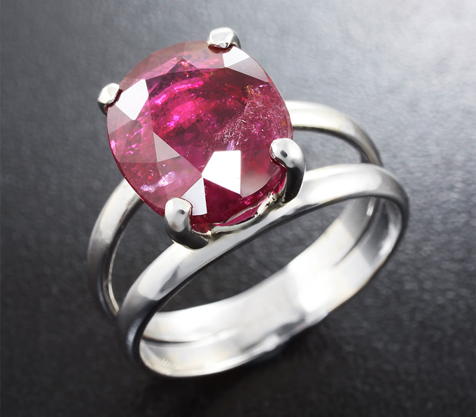 Серебро 925 Кольцо c рубеллитом