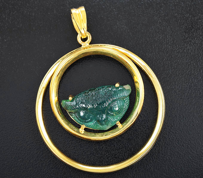 Серебро 925 Кулон с резным грандидьеритом