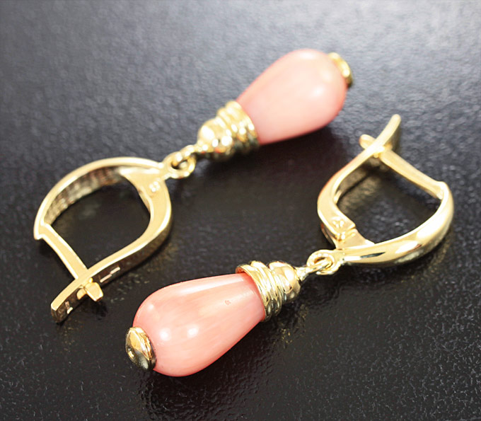 Серьги с solid кораллами