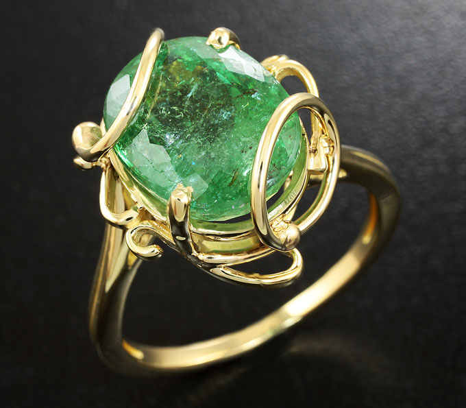 Золото Кольцо с параиба турмалином