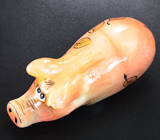 Скульптура «Свинка Глаша» из цельного селенита