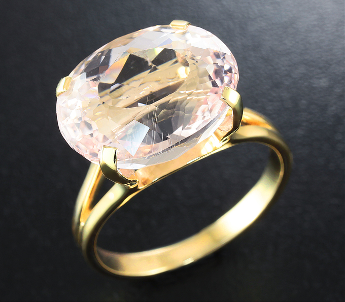 Золото Кольцо с морганитом