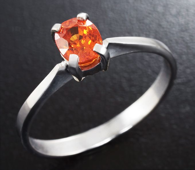 Серебро 925 Кольцо со спессартином